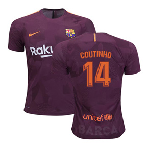 Nike Barcelona Coutinho 14 Soccer Jersey Alternate 17 18 SoccerEvolution