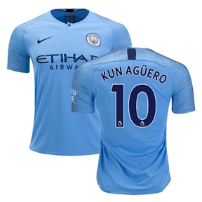 Nike Manchester City Aguero #10 Soccer Jersey (Home 18/19 ...