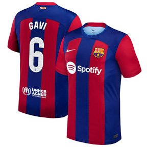 Nike  Barcelona  Gavi #6 Soccer Jersey (Home 23/24)