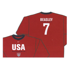 Nike USA Beasley Long Sleeve Hero Soccer Tee (Red)