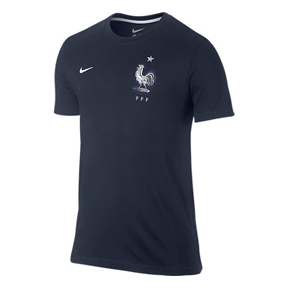 Nike France World Cup 2014 Core Soccer Tee (Navy)