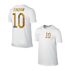 Nike USA Donovan #10 World Cup 2014 Soccer Tee (White)