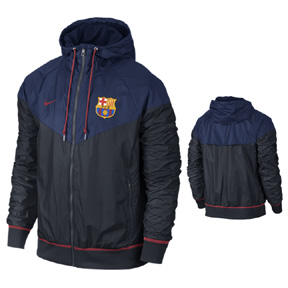 Nike Barcelona Authentic Windrunner Soccer Jacket (Navy - 2015/16 ...
