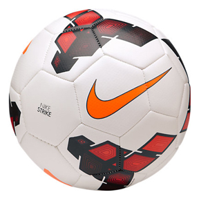 Nike Strike Soccer Ball (White/Total Orange) @ SoccerEvolution