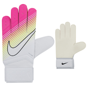 Nike GK Match Soccer Goalie Glove (White/Pink)