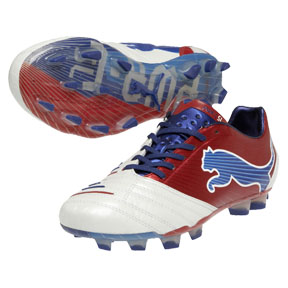 Puma Powercat 1.12 SuperLite FG Soccer Shoes (White/Red)