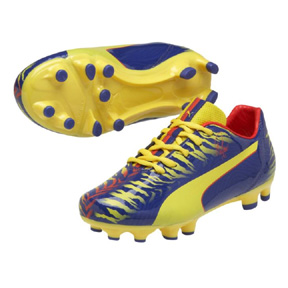 Puma Youth  Falcao 9 FG Soccer Shoes (Blue/Yellow)