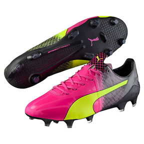 escocés Oceano Comienzo Puma evoSPEED 1.5 Tricks FG Soccer Shoes (Pink Glo/Yellow) @ SoccerEvolution
