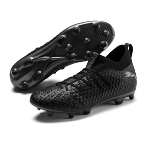 Puma Future 4.3 NETFIT FG/AG Soccer Shoes (Black/Silver)