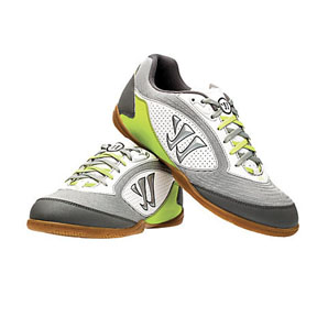 Warrior Thrust Futsal / Indoor Soccer Shoes (White/Lime) @ SoccerEvolution