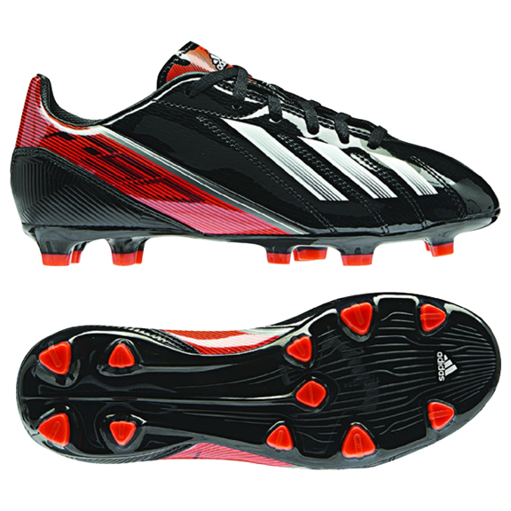 adidas Youth F10 TRX FG Soccer Shoes (Black/White/Infrared) @ SoccerEvolution