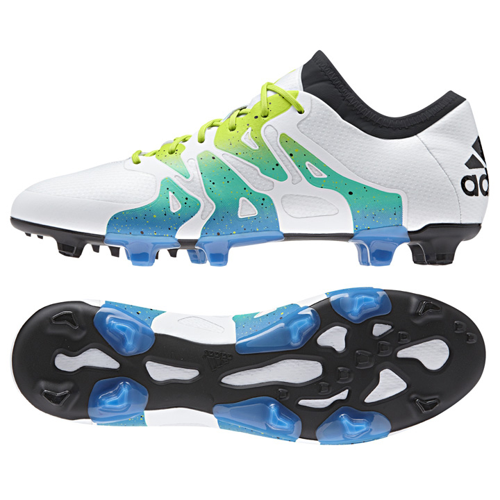 Souvenir optie Willen adidas Youth X 15.1 FG/AG Soccer Shoes (White/Solar Slime) @ SoccerEvolution