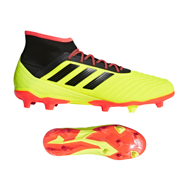 adidas Predator 18.2 FG Soccer Shoes (Solar Yellow) @ SoccerEvolution