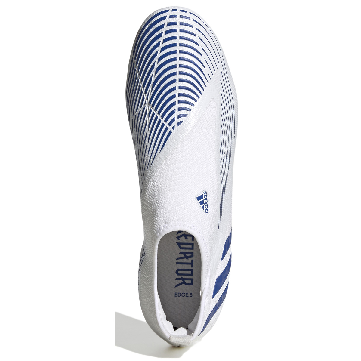 adidas Predator Edge.3 Laceless LL FG Soccer Shoes (White/Blue ...