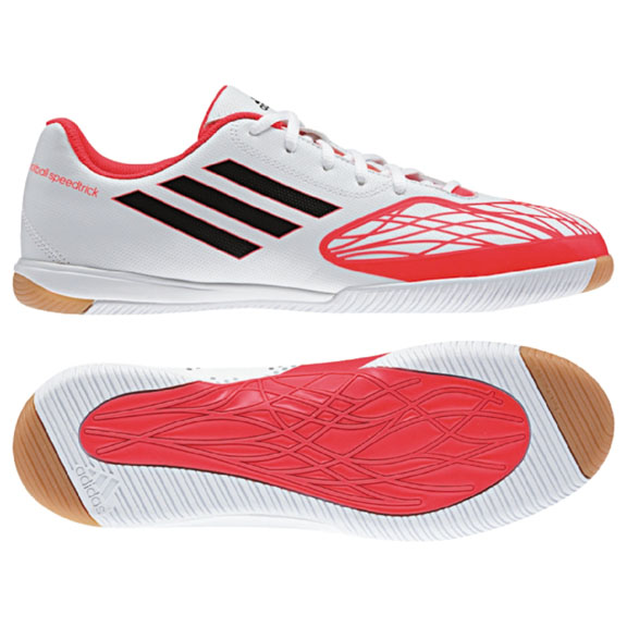 adidas FreeFootball SpeedTrick Indoor Soccer Shoes (White/Pop ...