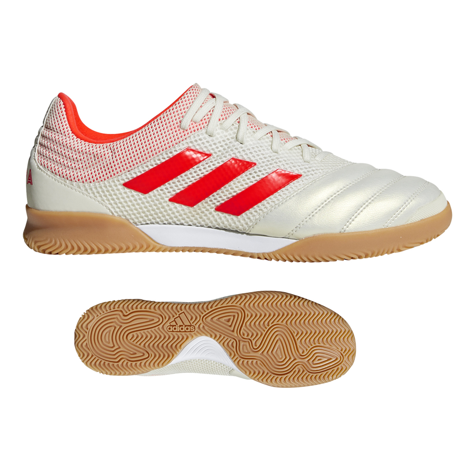 adidas Copa 19.3 Indoor Soccer Shoes (Off White/Solar Red ...