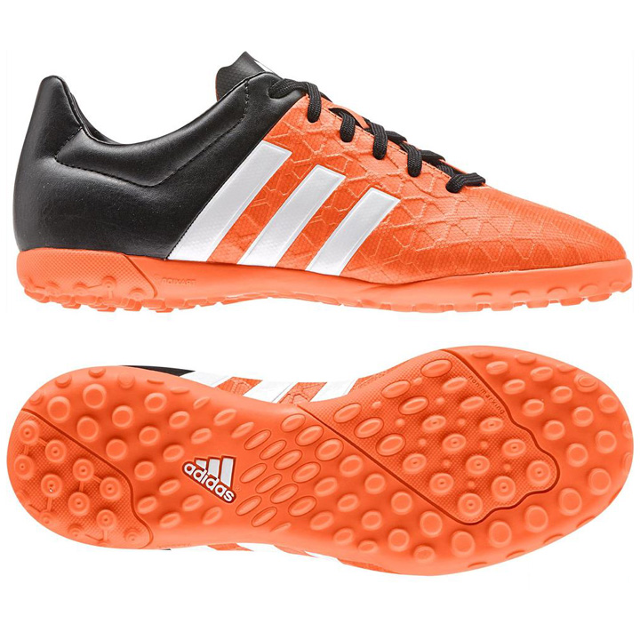 adidas Youth ACE 15.4 Turf Soccer Shoes (Solar Orange) SoccerEvolution