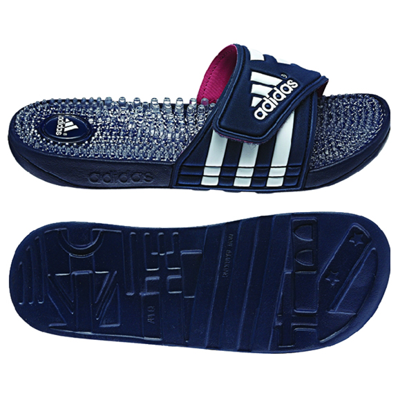 adidas Womens adissage Fade Soccer Sandal / Slide (Navy/White ...
