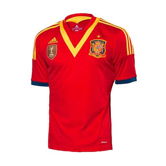 adidas Spain Soccer Jersey (Home 13/14) SoccerEvolution