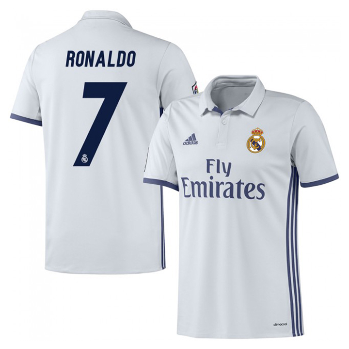 adidas Youth Real Madrid Ronaldo #7 Soccer Jersey (Home 16/17