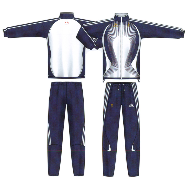 adidas France Soccer Presentation Suit (Marine Blue/White ...