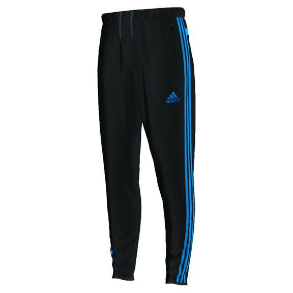 adidas Tiro 13 Soccer Training Pant (Black/Solar Blue) @ SoccerEvolution