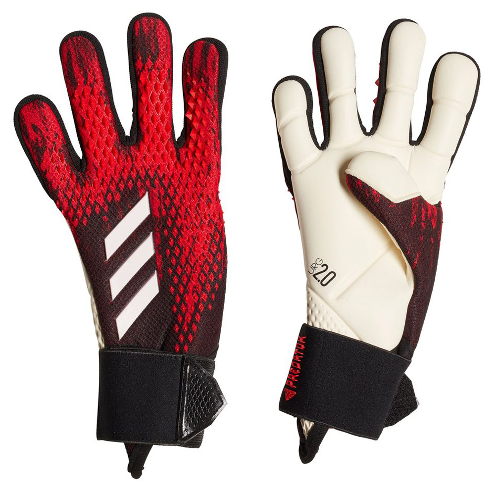 adidas Youth Predator 20 Pro Soccer Goalie Glove (Black/Active Red
