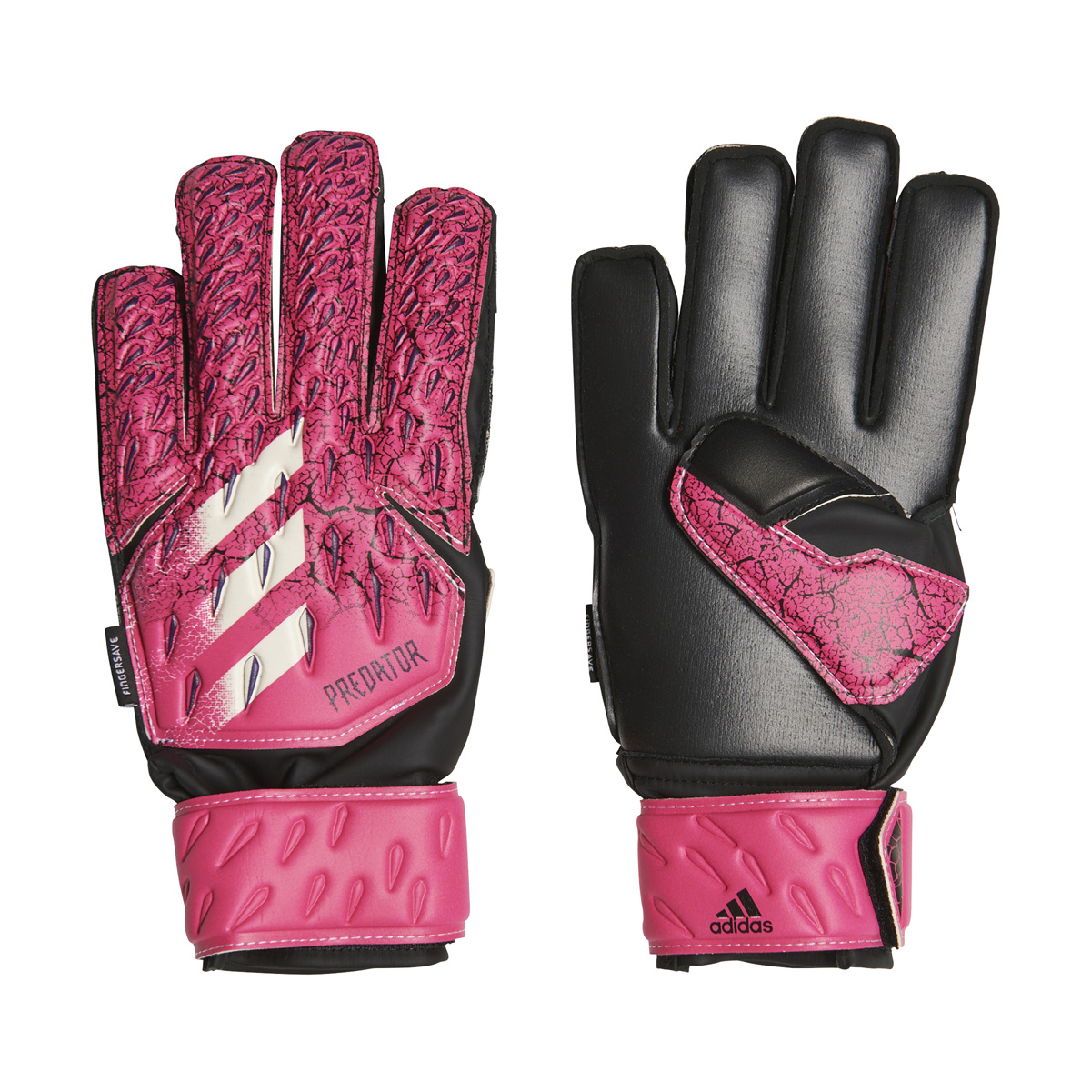 adidas Youth Predator Match Fingersave Goalie Glove (Pink/Black