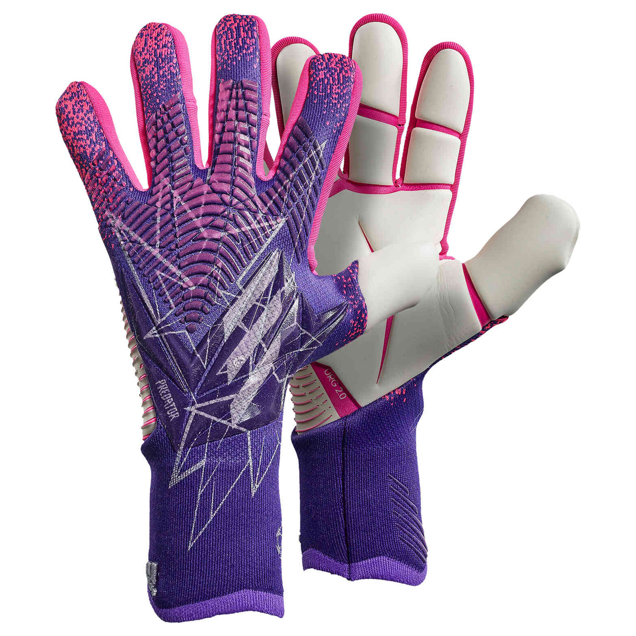 adidas Predator GL Pro UCL Soccer Goalie Glove (Purple/White