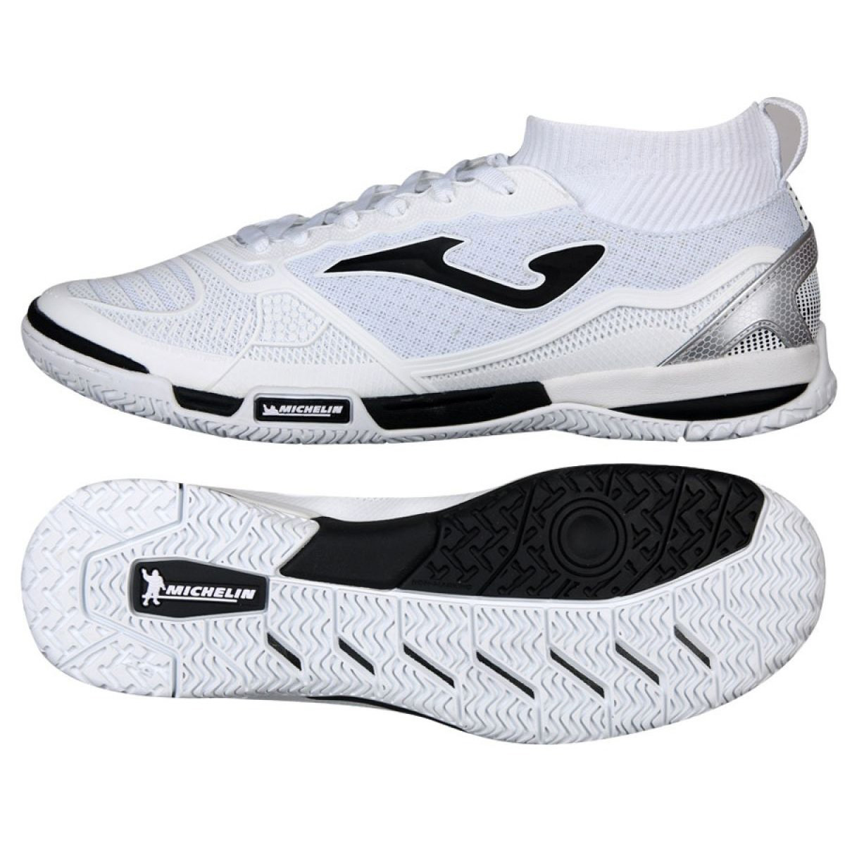 Joma Tactico Indoor Soccer (White/Black) @ SoccerEvolution