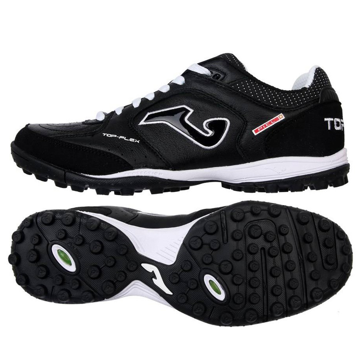 Joma Top Flex 2121 Turf Soccer Shoes (Black/White) @ SoccerEvolution