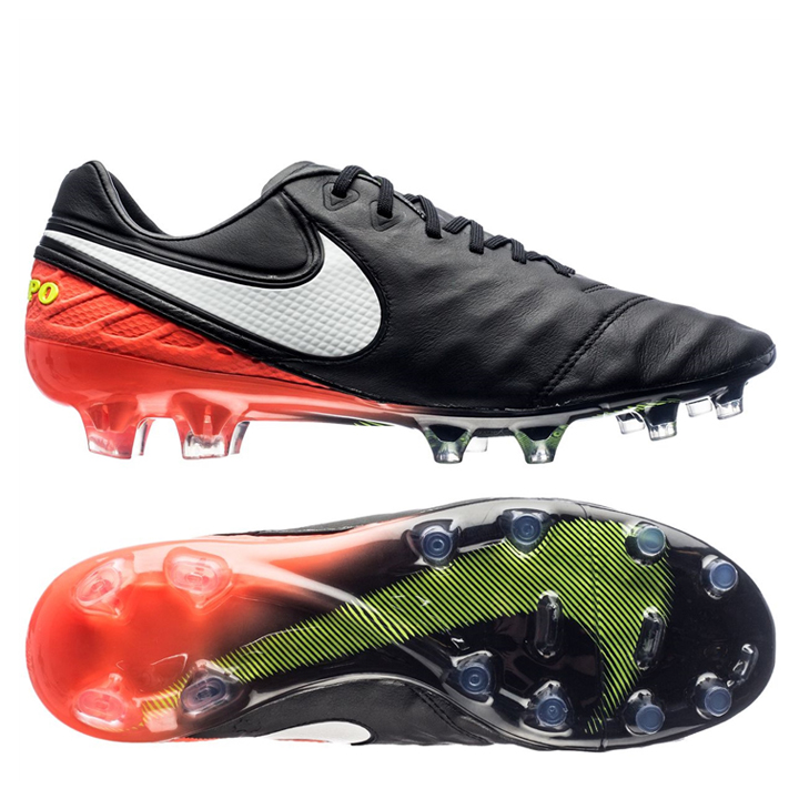 Nike Tiempo Legend VI FG Shoes (Black/Hyper Orange) @ SoccerEvolution