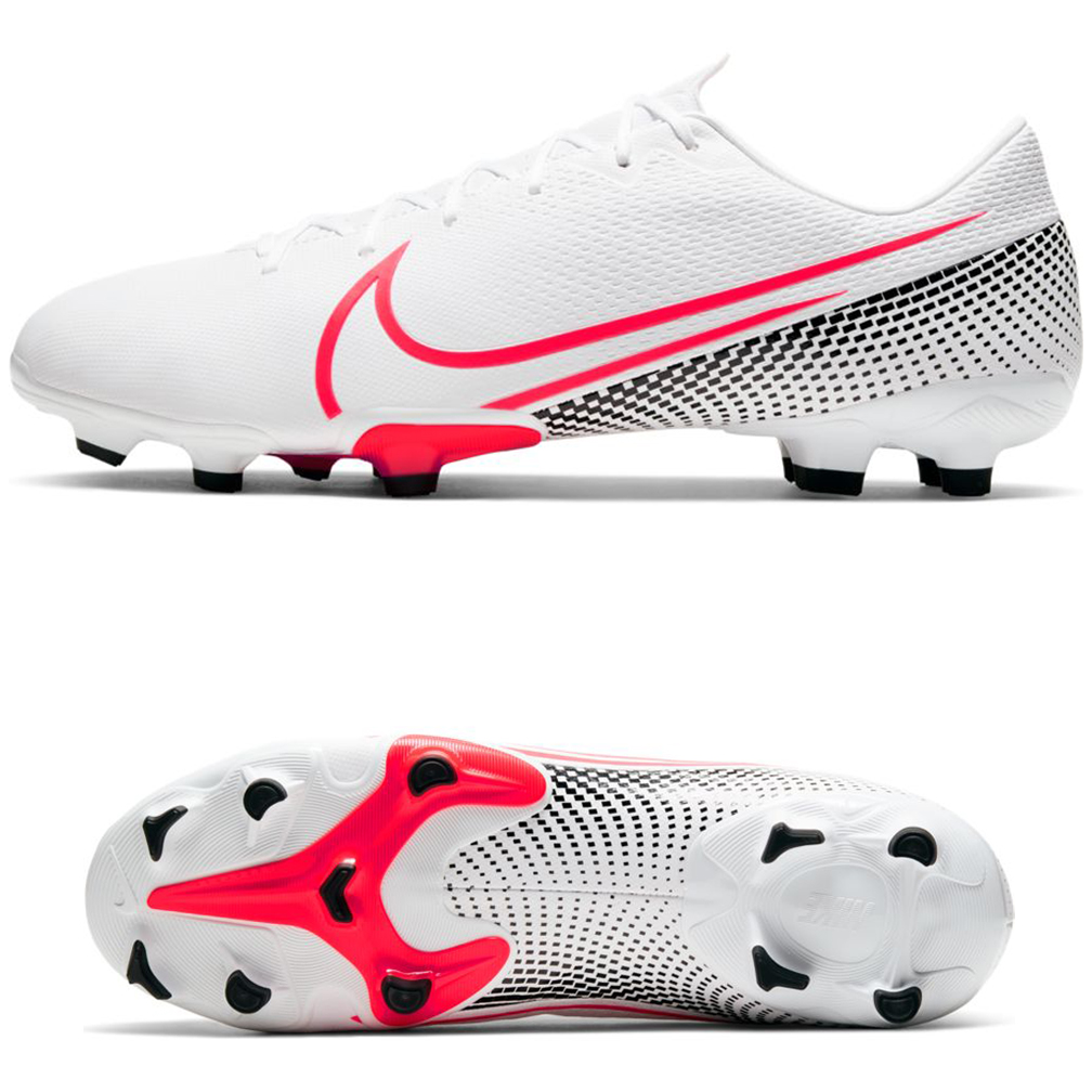 Nike Mercurial Vapor 13 Academy MG Soccer Shoes (White/Crimson ...