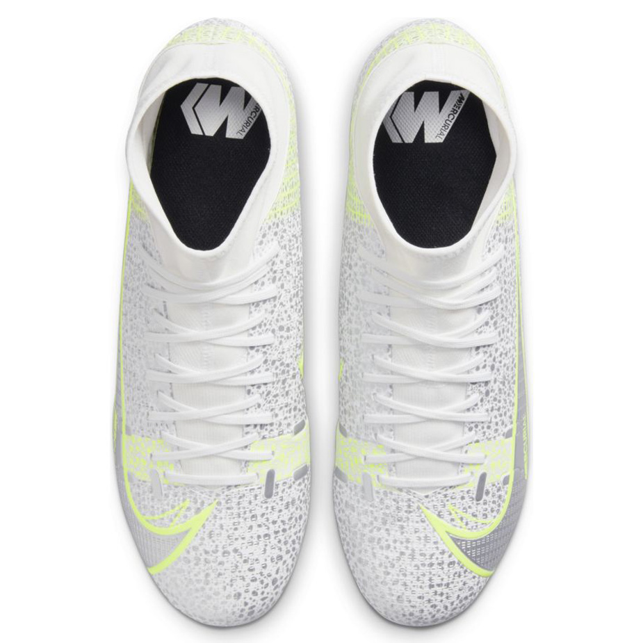 Nike Mercurial Superfly 8 Academy FG Soccer Shoes (White/Volt