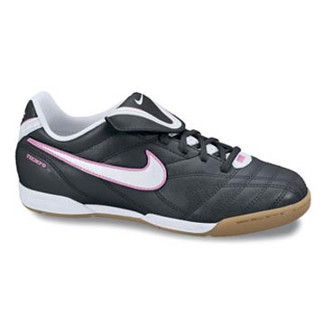 Nike Youth Tiempo Natural III Indoor Shoes (Black/White/Pink) @ SoccerEvolution