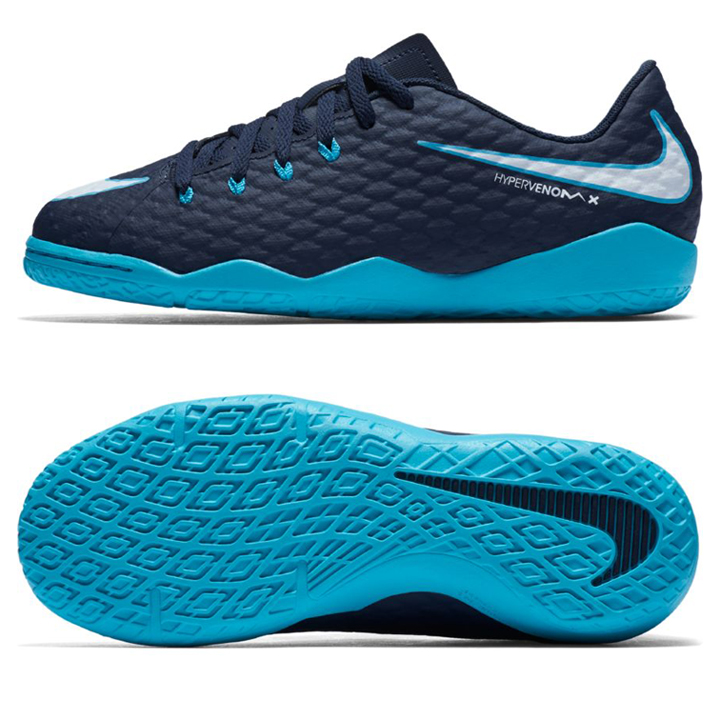 Nike Youth HypervenomX Phelon III Indoor Soccer Shoes (Gamma