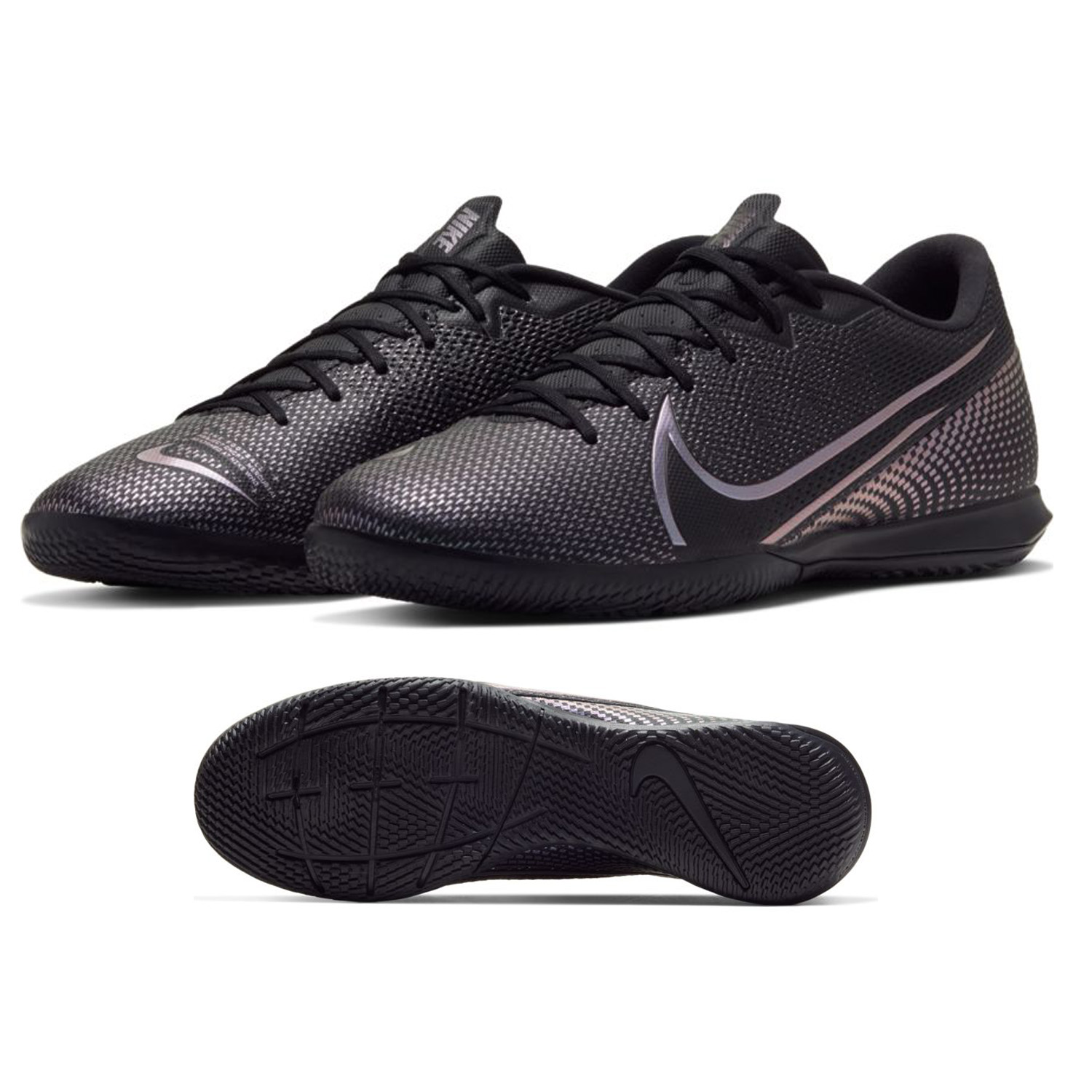 Nike Mercurial Vapor 13 Academy Indoor Soccer (Black/Black) @ SoccerEvolution