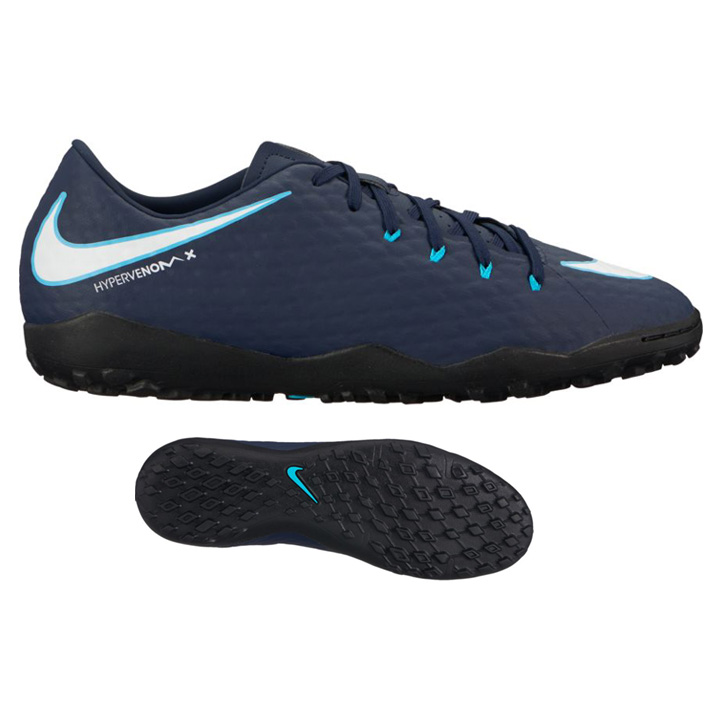 Nike HyperVenomX Phelon III Turf Soccer Shoes (Gamma Blue ...