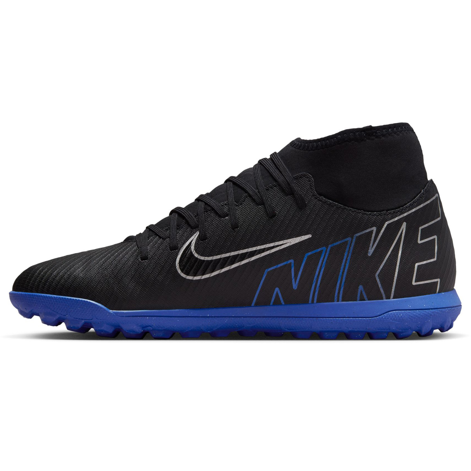 Nike Mercurial Superfly 9 Club Turf Soccer Shoes (Black/Royal ...