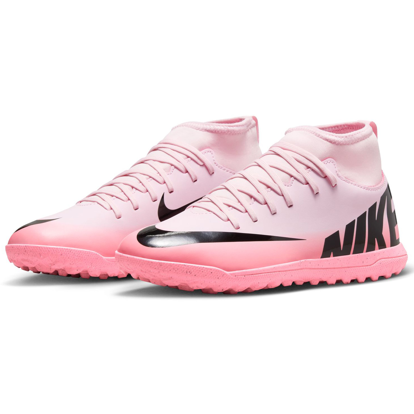 Nike Youth Mercurial Superfly 9 Club Turf Shoes Pink Foam Black SoccerEvolution
