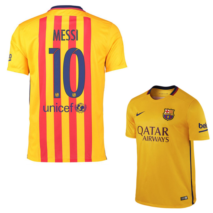 Nike Youth Barcelona Lionel Messi 10 Jersey (Away 15/16) SoccerEvolution