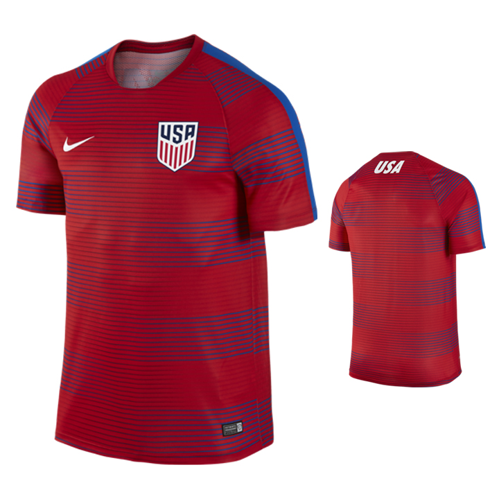 Nike USA Flash Premium Soccer Training Jersey (Red) SoccerEvolution