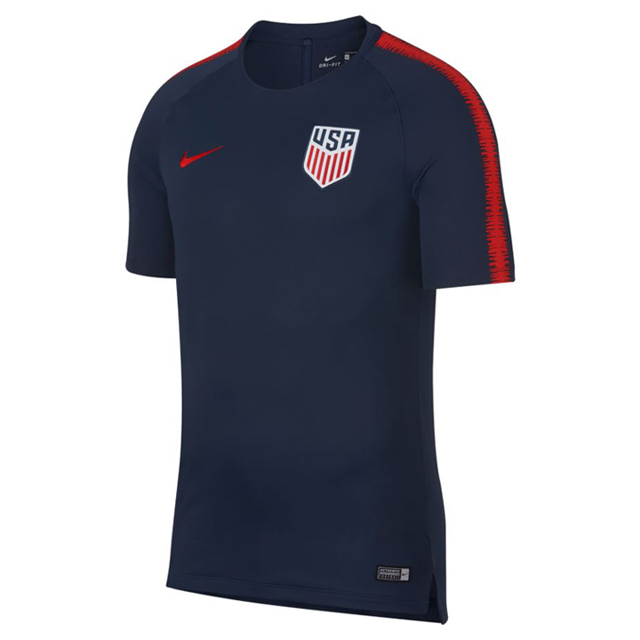 Nike USA Breathe Squad Soccer Training Jersey (Navy 18/19