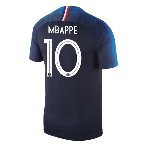 Nike Youth France Mbappe #10 World Cup 2018 Jersey (Home) @ SoccerEvolution