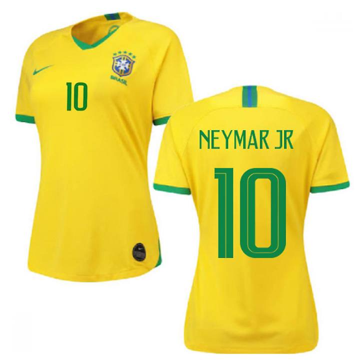 Nike Womens Brazil Neymar #10 Soccer Jersey (Home 19/20) @ SoccerEvolution