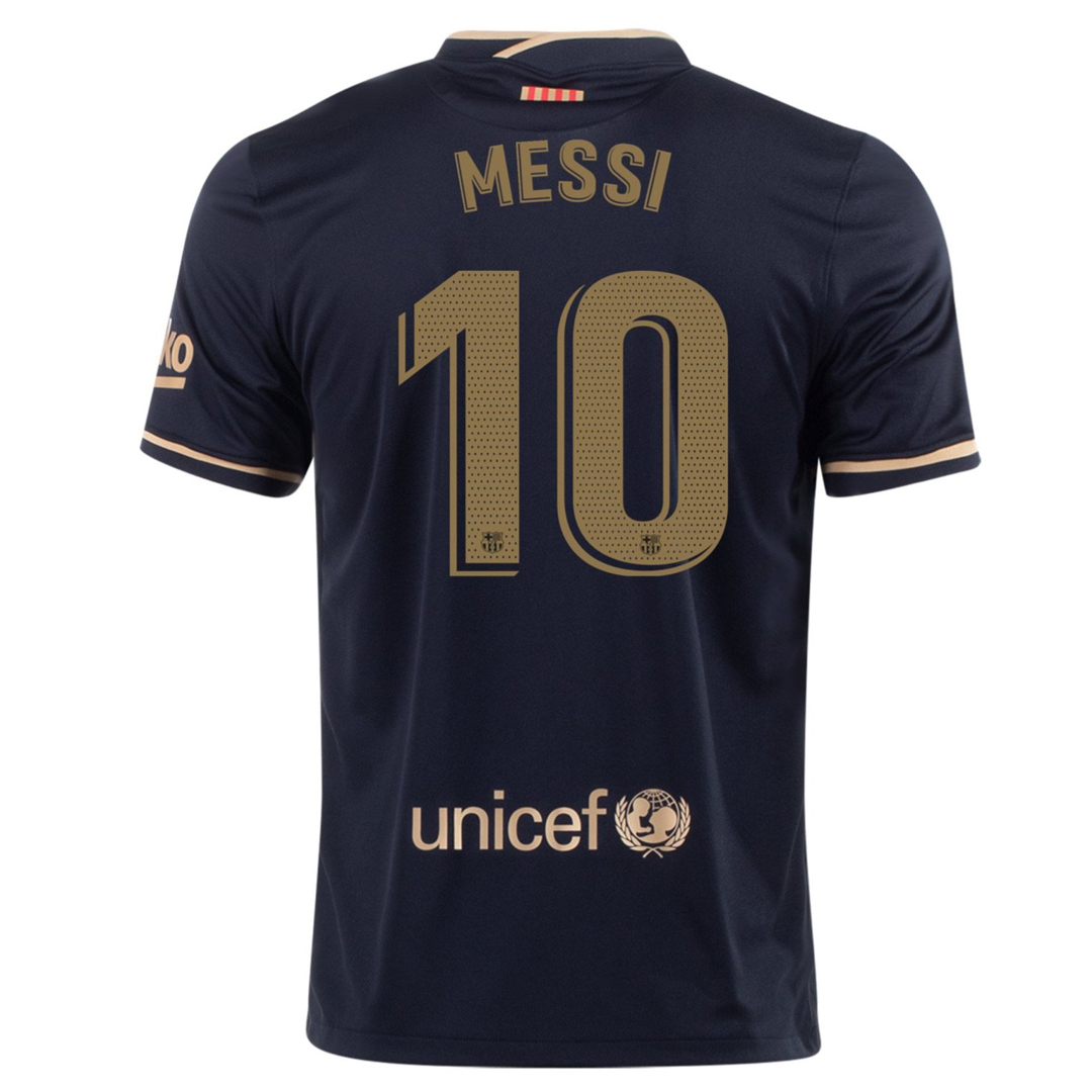 Nike Youth Barcelona Lionel Messi #10 Jersey (Away 20/21) @ SoccerEvolution
