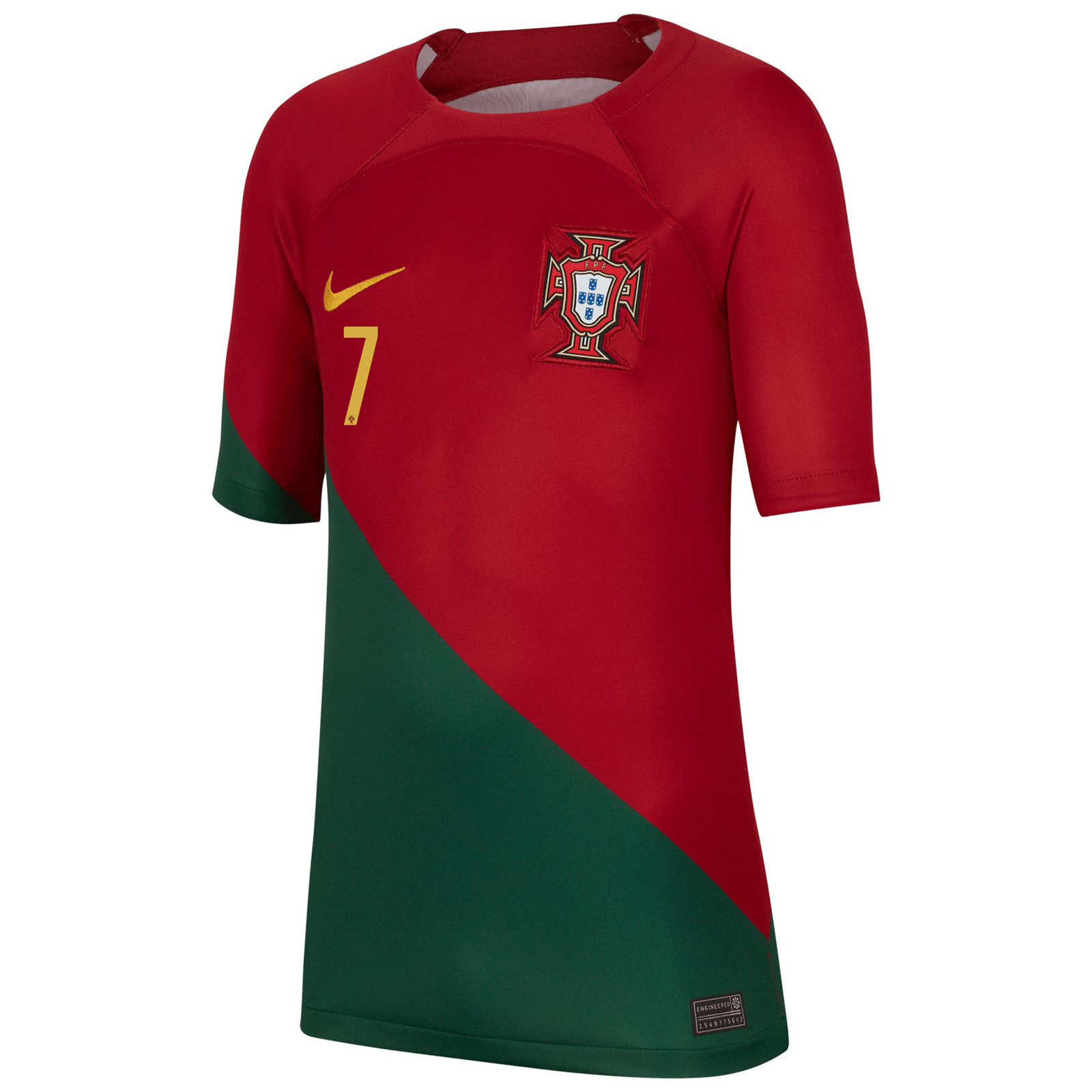 Nike Youth Portugal Ronaldo 7 World Cup 2022 Jersey (Home 22/24) SoccerEvolution