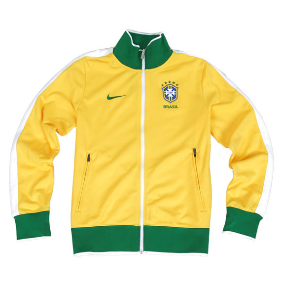 Men's Brazil nike Yellow Track Jacket