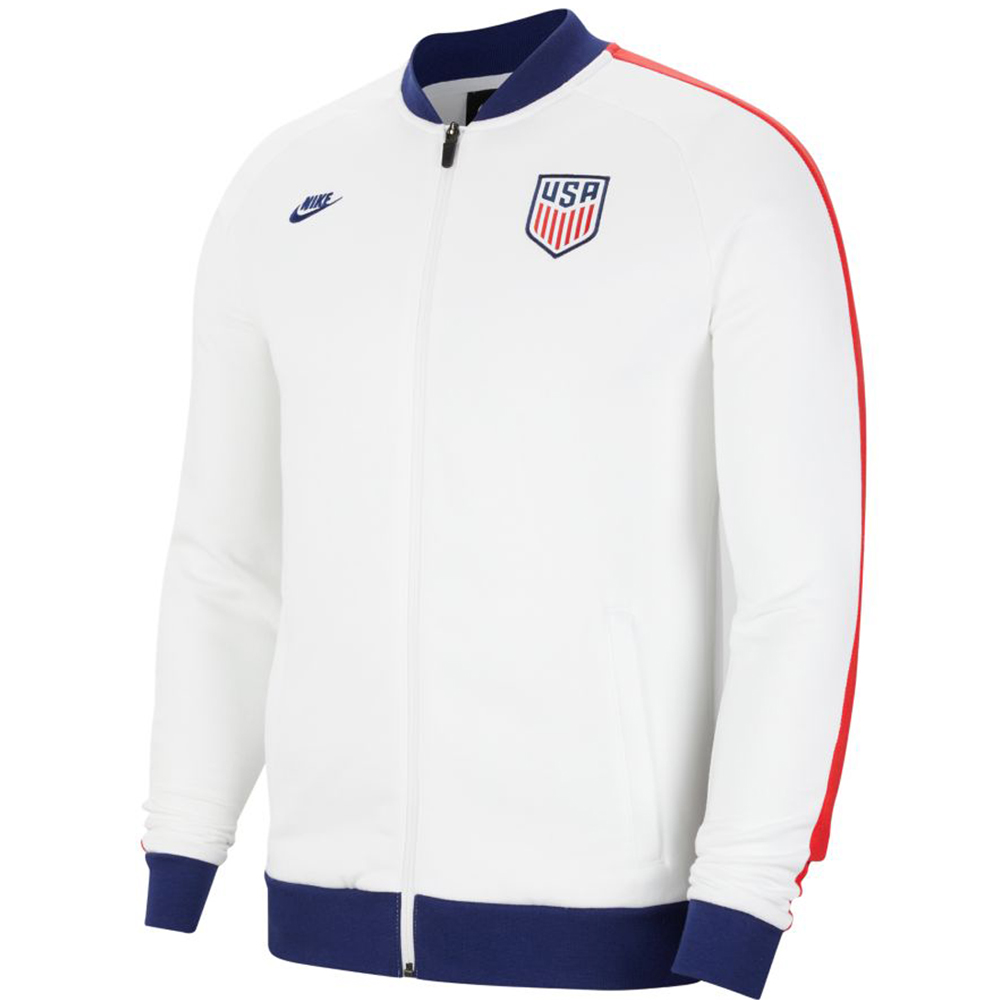 Nike USA Fleece Soccer Track Top (White - 20/21) @ SoccerEvolution