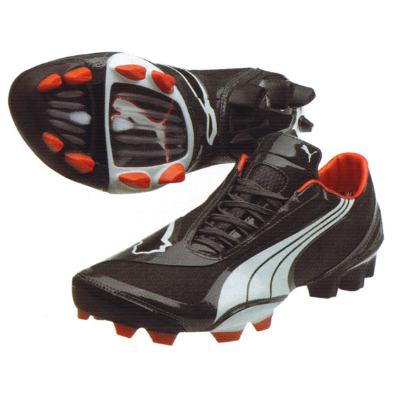 Puma v1.08 I FG Soccer Shoes (Black/White) Soccer